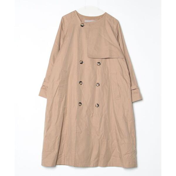 「JOURNAL STANDARD」 ノーカラーコート - ベージュ レディース