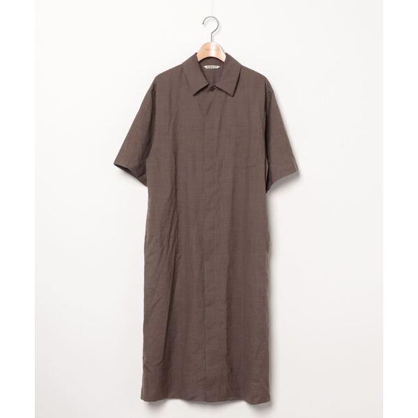 「AURALEE」 シャツワンピース 0 ブラウン レディース