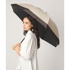 日傘 傘 「WEB限定 / 別注」「because」グログランテープアンブレラ 長傘 晴雨兼用 レイン レディース
