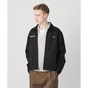 ココ‼️Lacoste ブラック ブルゾン Lacoste Erkek Classic Fit Dik Yaka Baskılı Siyah Sweatshirt