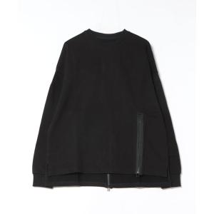 トレーナー スウェット 「MMMM」フレンチテリーZIPスリットクルーネックトレーナー メンズ レディース