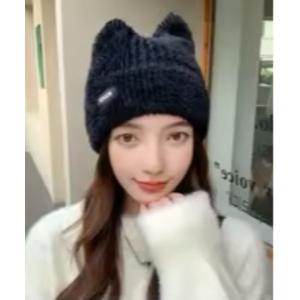 ニット帽 ニットキャップ レディース 猫耳ニット帽 韓国 ビーニー(BDS) レディース メンズ