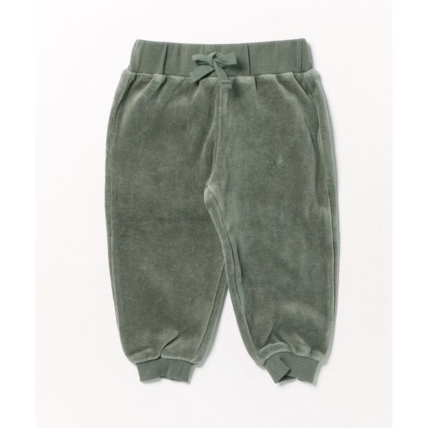 ベビー 「Quincy Mae」VELOUR RELAXED SWEATPANT || FOREST