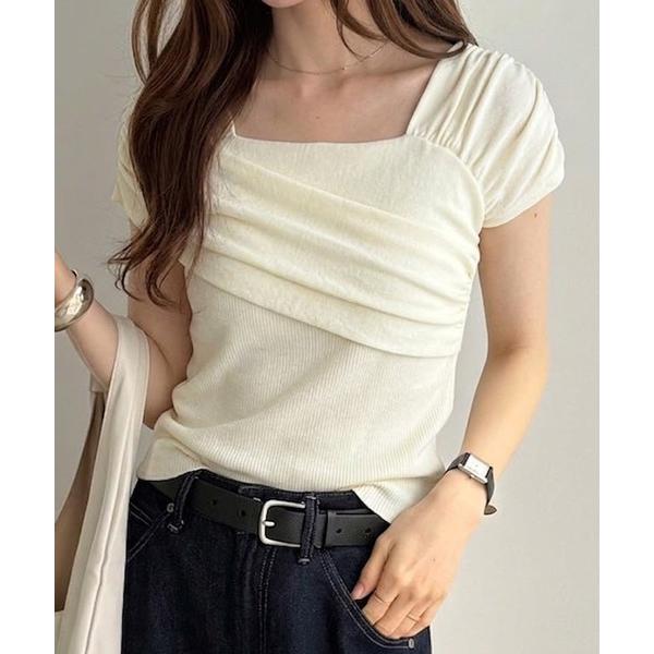 ニット セーター ドレープデザイン２ＷＡＹオフショルサマーニット レディース