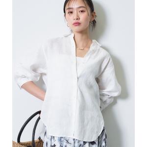 ブラウス シャツ 「接触冷感／2WAY」カシュクールリネンシャツ レディース