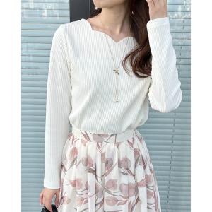 tシャツ 「洗える」ハートネック テレコプルオーバー レディース