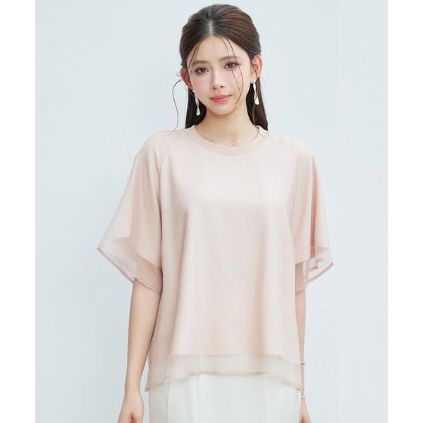 tシャツ レーディス Tシャツ 異素材 ラグランスリーブ 体型カバー ゆったり カジュアル レディー...