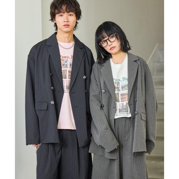 ジャケット テーラードジャケット 「UNISEX」「PBLIM/セットアップ対応」ダブルオジジャケッ...