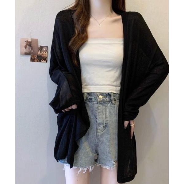 カーディガン 羽織るだけで、春の抜け感を演出するシアーカーディガン レディース