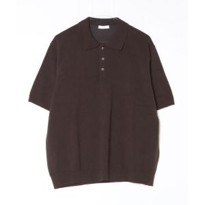 ポロシャツ 「ATON」 COTTON WASHI BOUCLE HALF SLEEVE POLO SWEATER メンズ レディース