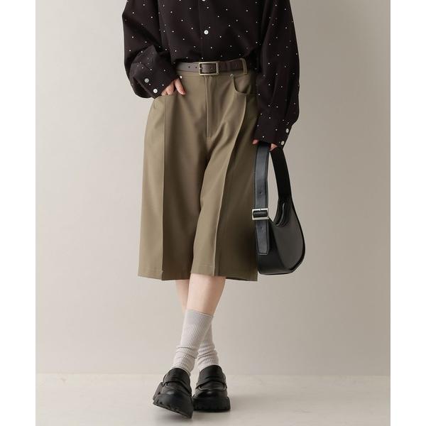 ハーフパンツ スラックス パンツ TRタックハーフパンツ レディース