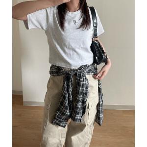 tシャツ ワンポイントロゴピチT レディース