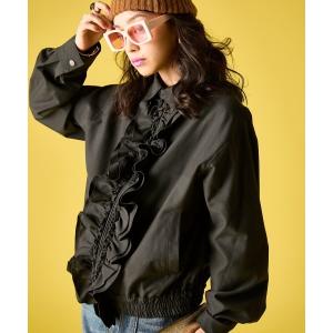 ブルゾン アウター フリルブラウスブルゾン「大きいサイズ有」GEVS. レディース