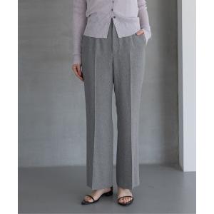 パンツ 入学式 シャンブレーセミフレアパンツ レディース