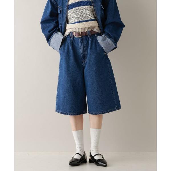 ジーンズ デニム デニムパンツ ステッチデザイン/デニムショートパンツ/セットアップ対応 レディース