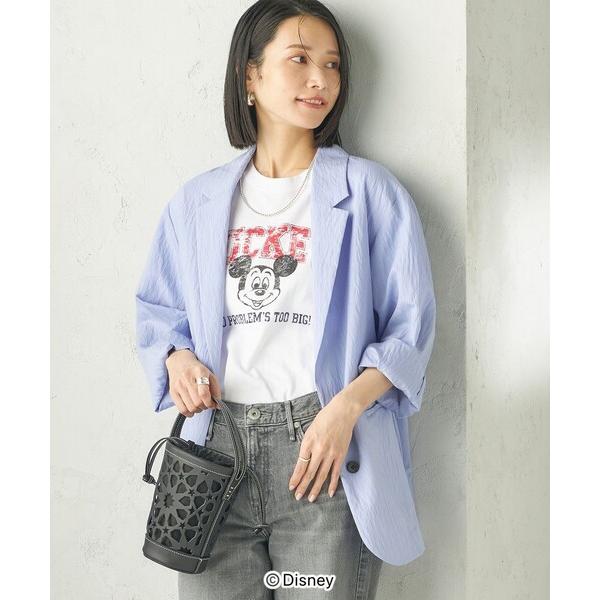 ジャケット テーラードジャケット 「手洗い可能」ピン ストライプ シャツライク ジャケット レディー...