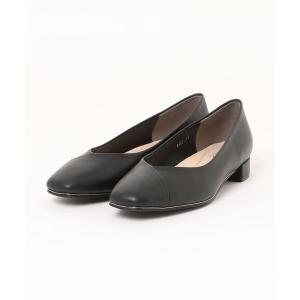パンプス スクエアトゥカッターパンプス