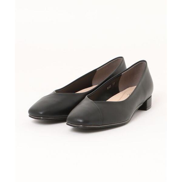 パンプス スクエアトゥカッターパンプス