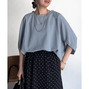 tシャツ 梨地ヤッコスリーブプルオーバー レディース