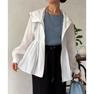 ブルゾン アウター シアーペプラムブルゾン レディース