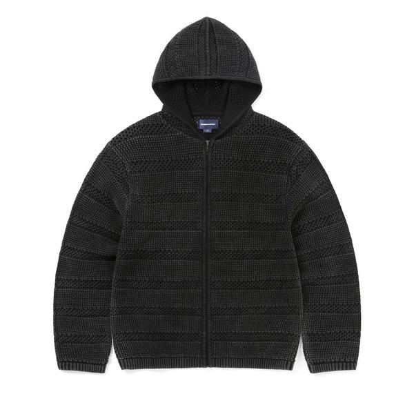 パーカー Crochet Knit Zip Hoodie メンズ レディース