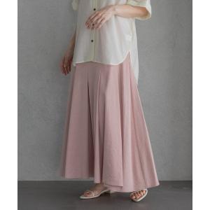 スカート ツヤタックフレア−スカート