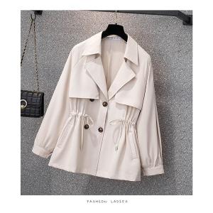 トレンチコート コート ウエストドロストショートトレンチコート レディース