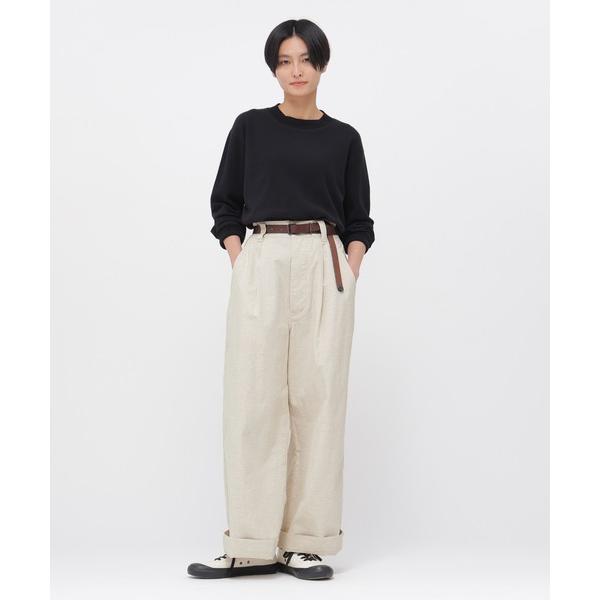 ワイドパンツ パンツ BELGIAN LINEN COTTON PLAINWEAV レディース