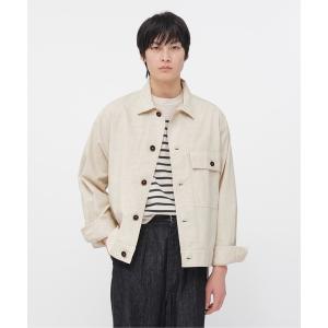 ブルゾン アウター BELGIAN LINEN COTTON PLAINWEAV メンズ