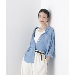 ブラウス シャツ デニムワイドシャツ レディース メンズ
