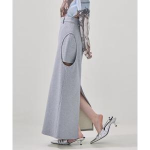 スカート 「CLANE/クラネ」CIRCLE CUT SWEAT SKIRT/サークルカットスウェットスカート/タイトスカート/ウォッシャブル