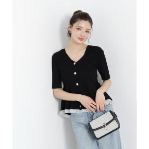 ニット セーター 部分シアーペプラムニット / 1216170308 レディース