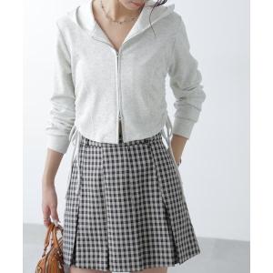 パーカー サイドドロストコンパクトパーカー レディース