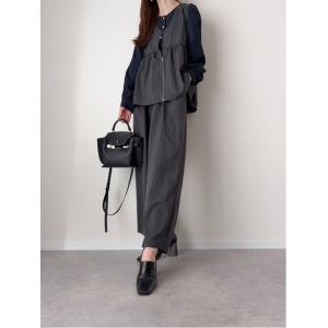 ベスト ジレ 「SETUP対応」ペプラムZIPベスト レディース