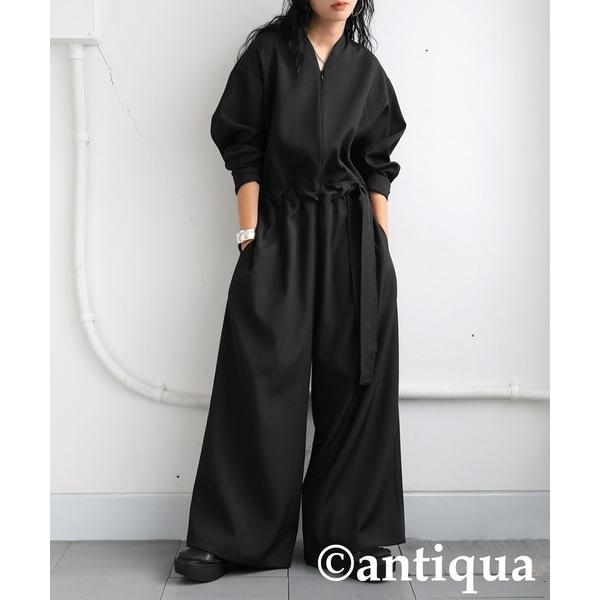 「antiqua」 オールインワン R ブラック レディース