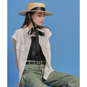 「saloon」 ノースリーブブラウス FREE ホワイト レディース