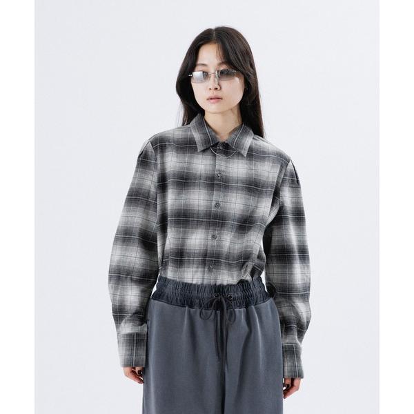 「PENDLETON」 長袖シャツ M チャコールグレー レディース