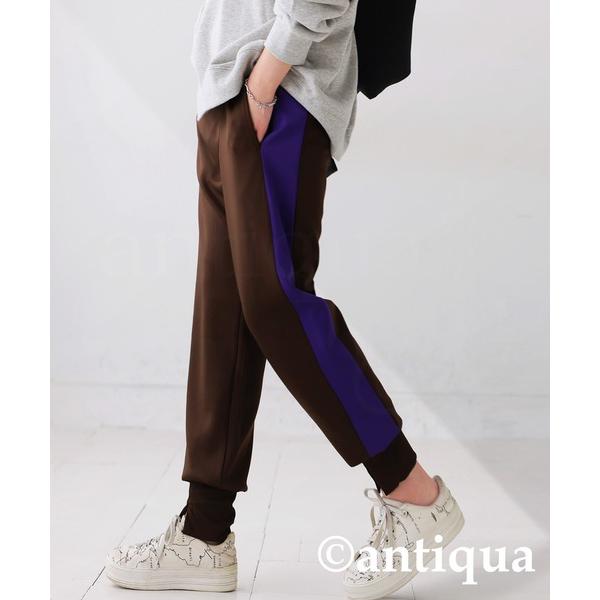 「antiqua」 ジャージパンツ R ブラウン系その他 レディース