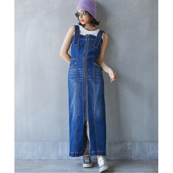 「GEVS.」 「SMILELAND」キャミソールワンピース L ネイビー レディース