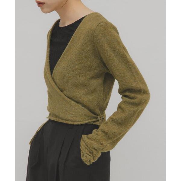 「KBF」 ニットカーディガン ONE オリーブ レディース
