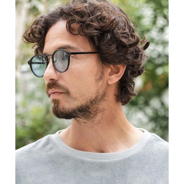 「CAMBIO」 サングラス FREE ブラック×ブルー メンズ