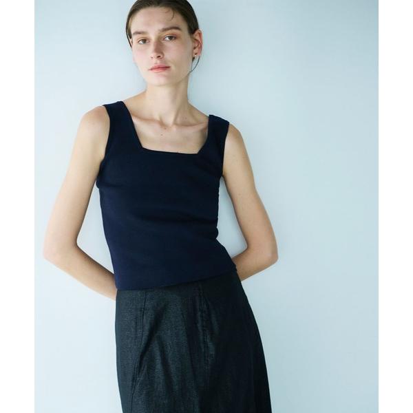 「N.O.R.C」 ノースリーブニット フリー ネイビー レディース