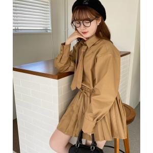 「one after another NICE CLAUP」 長袖ワンピース FREE ブラウン レディース