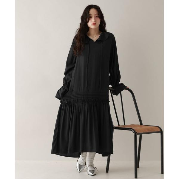 ワンピース フリルカラーデザインワンピース