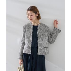 ジャケット テーラードジャケット 入学式 ツイードジャケット (1) レディース