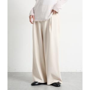 パンツ 綺麗めタックストレートパンツ「プチ・プラスサイズあり」 レディース