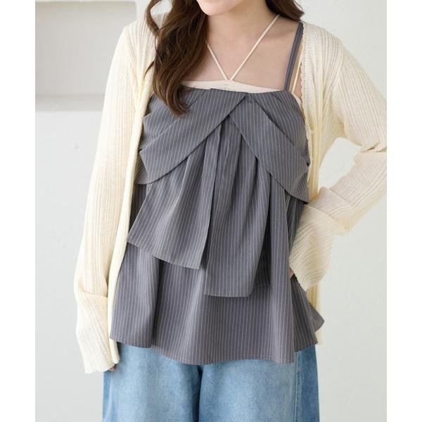 チュニック 「apres jour clair」リボンデザインキャミチュニック