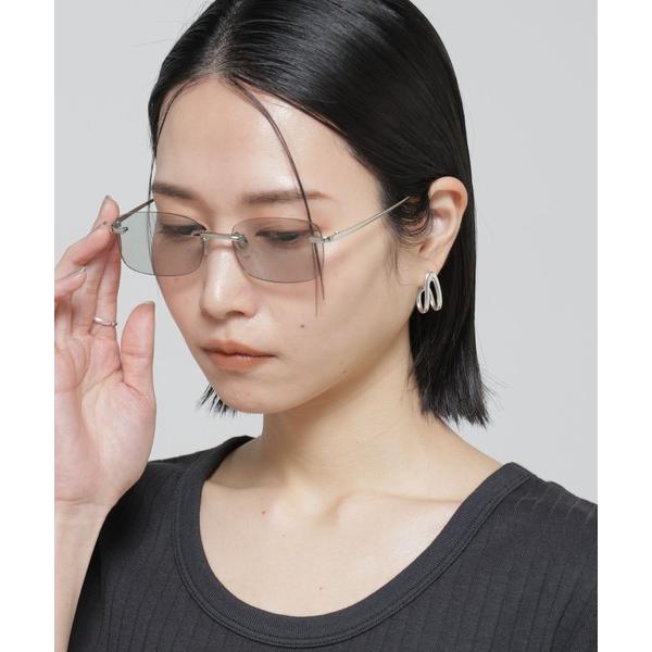 サングラス noeyedia/リムレススクエアグラス レディース メンズ