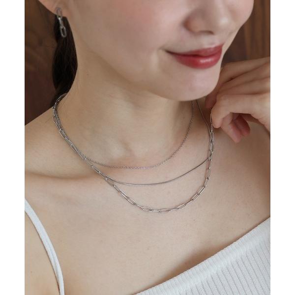 ネックレス トリプルチェーンネックレス/ サージカルステンレス レディース