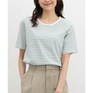 tシャツ 半袖 「ＵＶカット」半袖オーガニックボーダーＴ レディース